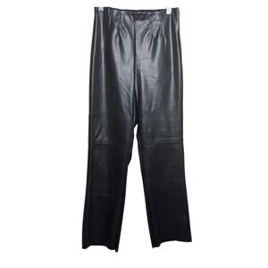 Pink Ripple Faux Leather Elastic Waist Side Zipper Women's Size Small